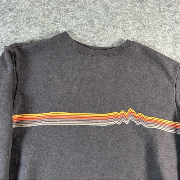 Patagonia‎ Sweatshirt Mens Small Grey Uprisal Crew Pullover Striped Casual Cozy - Picture 2 of 7